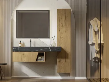 Mobile da Bagno sospeso composizione Seven 02 di Licor Design