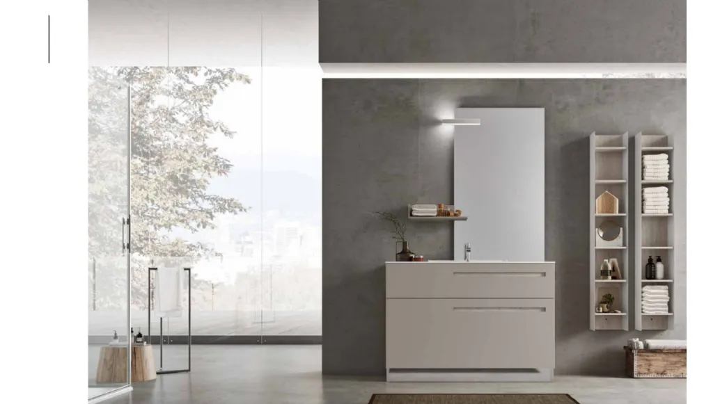 Mobile da Bagno in laccato opaco Start Gate 04 di Ardeco