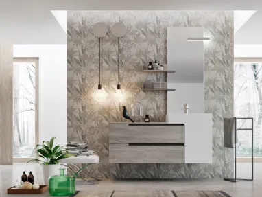 Mobile da Bagno sospeso in melaminico Start Line 02 di Ardeco
