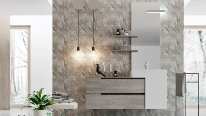 Mobile da Bagno sospeso in melaminico Start Line 02 di Ardeco
