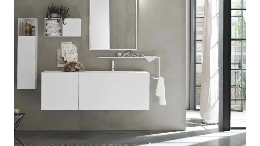 Mobile da Bagno in laccato Bianco opaco Start Line 10 di Ardeco