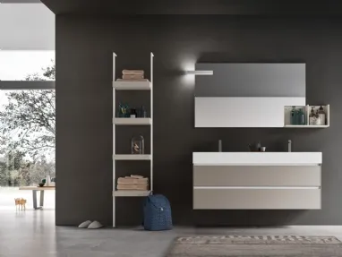 Mobile da Bagno sospeso in laccato Lino opaco Start Play 04 di Ardeco