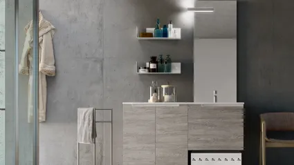 Mobile da Bagno per lavanderia in melaminico Sablè Grey Start Wash 01 di Ardeco