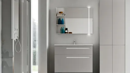 Mobile da Bagno per lavanderia in laccato Grigio Londra opaco Start Wash 02 di Ardeco