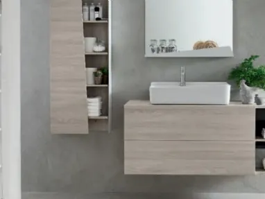 Mobile da Bagno sospeso in melaminico Olmo Juta Wind 52 di Ardeco