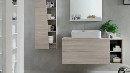 Mobile da Bagno sospeso in melaminico Olmo Juta Wind 52 di Ardeco