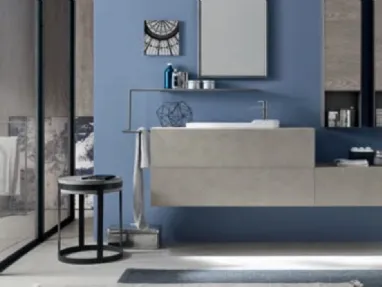 Mobile da Bagno sospeso in melaminico Malta Grigio Wind 40 di Ardeco