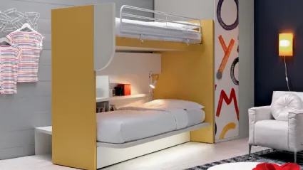 Cameretta in laccato opaco Alpha Letto a Castello F020 di Doimo Cityline