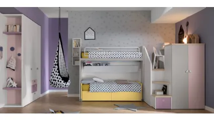 Cameretta in laccato opaco Alpha Letto a Castello G040 di Doimo Cityline