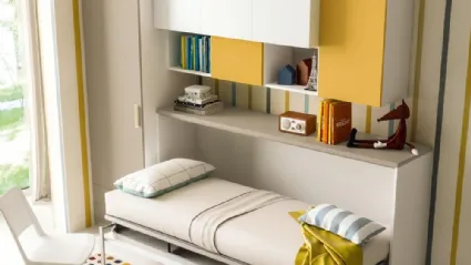 Cameretta salvaspazio con letto ribaltabile a scomparsa Composizione EN82 di S75
