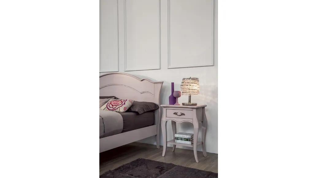 Comodino Ginevra in legno laccato opaco di Tonin Casa