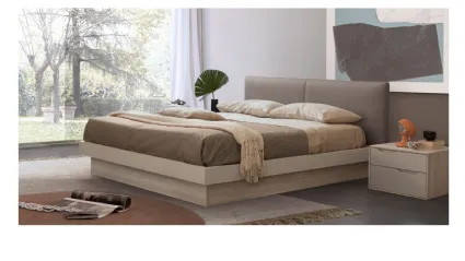 Comodino in laccato opaco creta e struttura in finitura olmo light Time 2 di S75
