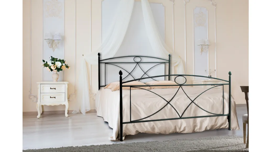 Letto Alice in ferro optional baldacchino ferro di Florentiabed