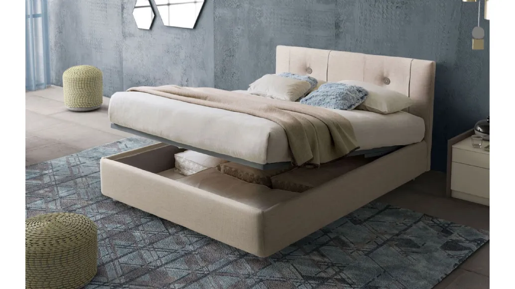 Letto matrimoniale con box contenitore Arturo di Spagnol Mobili