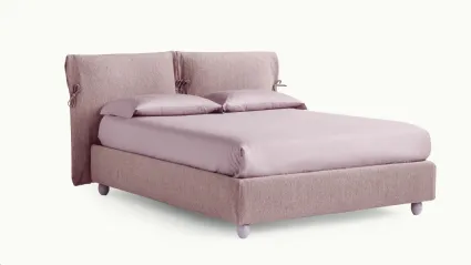 Letto imbottito Eden Advance in tessuto con testiera con fiocchi di Noctis