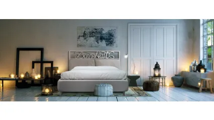 Letto Elise in ferro con scritta decorazione di Florentiabed