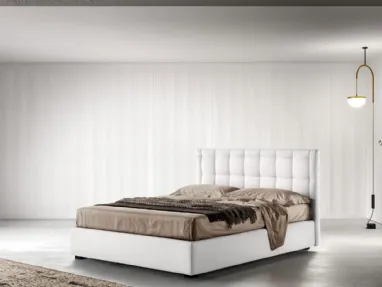 Letto con testiera in tessuto trapuntato Fancy di Bside