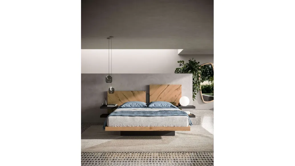 Letto con box contenitore Nazarè di Ozzio