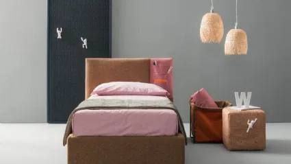 Letto singolo con contenitore Rift di Bside