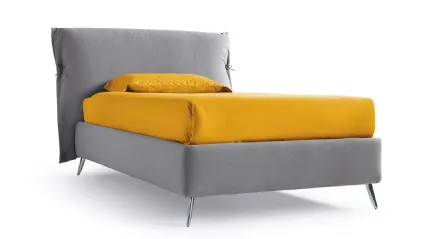 Letto singolo Eden Advance in tessuto imbottito con testiera di Noctis