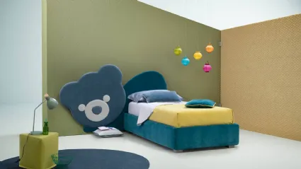 Letto singolo in tessuto per bambini Ted di Bside