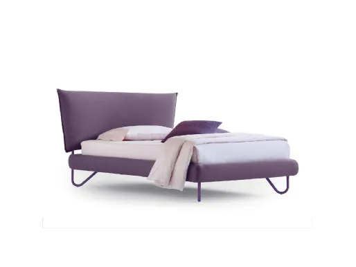 Letto singolo sommier con Pannelli Wall in tessuto di Bside