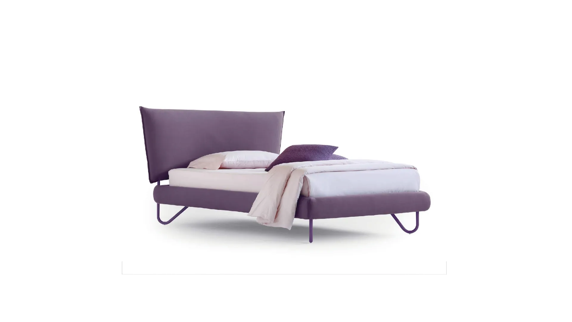 Letto singolo sommier con Pannelli Wall in tessuto di Bside