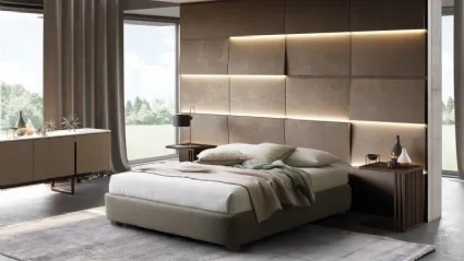 Letto moderno in tessuto Sommier di Le Comfort