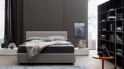 Letto in tessuto New Life di Spagnol Mobili