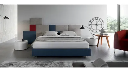 Letto Olimpia Pentagramma Side con boiserie di Spagnol Mobili