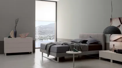 Letto in Nabuk Roger di Spagnol Mobili