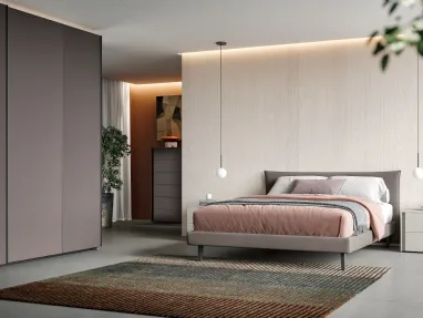 Letto matrimoniale con testiera Step di Spagnol Mobili