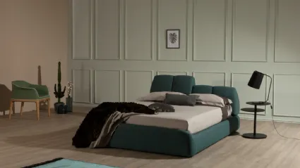 Letto in tessuto imbottito con testiera Tuny di Tonin Casa