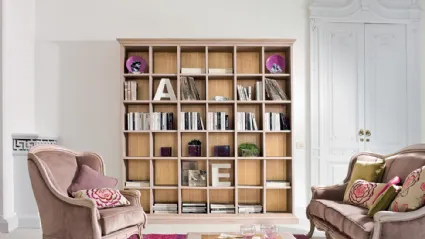 Libreria a muro in legno laccato Alexander di Tonin Casa