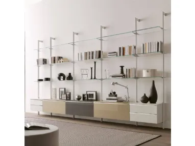 Libreria Clark in metallo e vetro di Ponti Terenghi