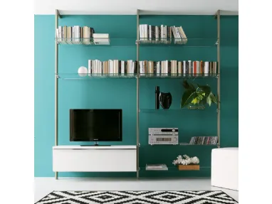 Libreria DL-300 CLARK con vano TV di Ponti Terenghi