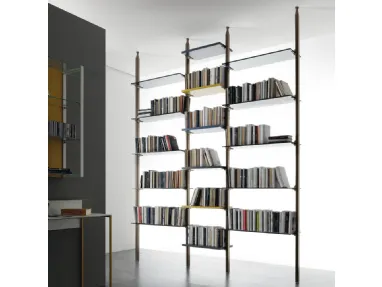Libreria Clark in metallo e vetro di Ponti Terenghi