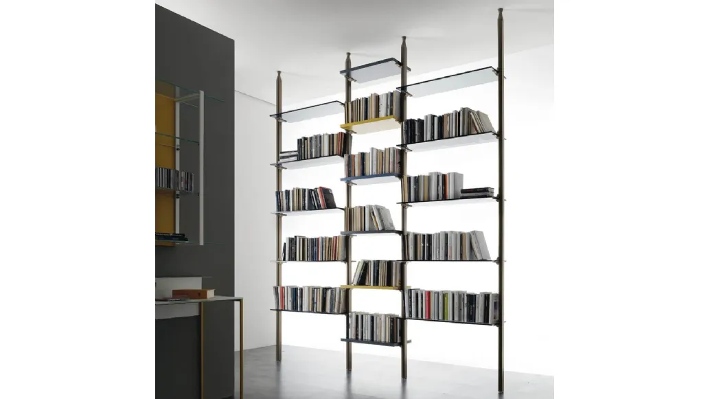 Libreria DL 300 CLARK in metallo e vetro di Ponti Terenghi