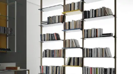 Libreria Clark in metallo e vetro di Ponti Terenghi