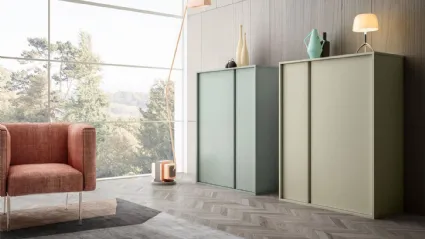 Madia alta Living 02 in laccato opaco di Arredo3