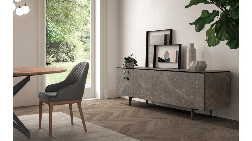 Madia moderna Armor in ceramica Gold Beauty di Ozzio