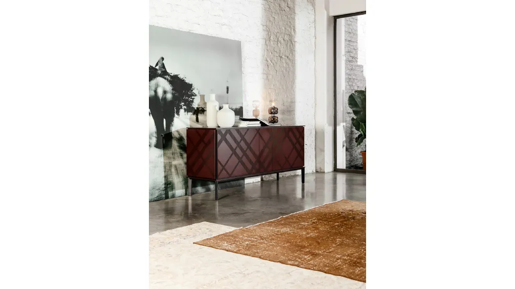 Madia Tartan in legno serigrafato di Tonin Casa