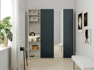 Mobile ingresso con mensole in laccato opaco Skap 03 di Birex