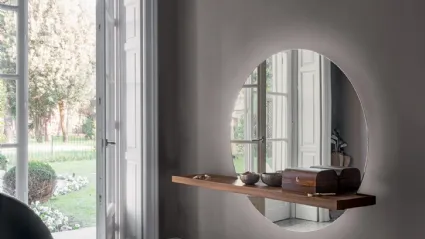 Mobile Ingresso Consolle Sunset con top in legno e specchio di Tonin Casa