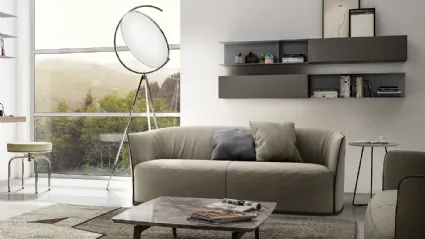 Mobile sospeso Living 07 in laminato Grigio Londra di Arredo3