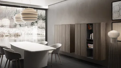 Mobile sospeso Living 06 in laminato effetto legno di Arredo3