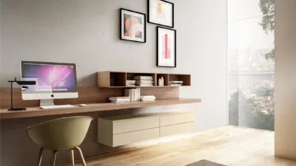 Mobile sospeso Living 08 in legno e laccato opaco di Arredo3