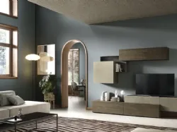Parete Attrezzata Kosmos KC121 di Moretti Compact Giorno Notte