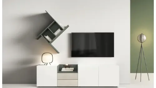 Parete Attrezzata Kosmos KF105 di Moretti Compact Giorno Notte