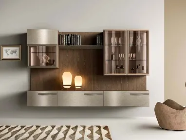 Parete Attrezzata Kosmos KC110 in legno Mercantini